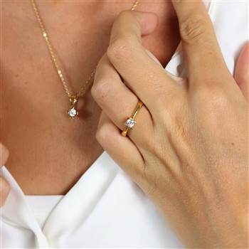 Aagaard's MARY Ring 8K LG DIAM 0,20CT W/VS