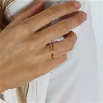 Aagaard's ETERNITY 8KT D.RING  1X0,05CT WSI 4/GRAB