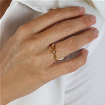 Aagaard's ETERNITY 8KT D.RING  1X0,03CT WSI