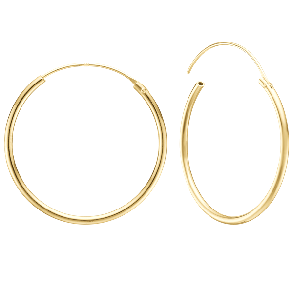 Aagaard\'s 8KT CREOL 43MM, TRÅD 1,4MM M/VIPPELÅS