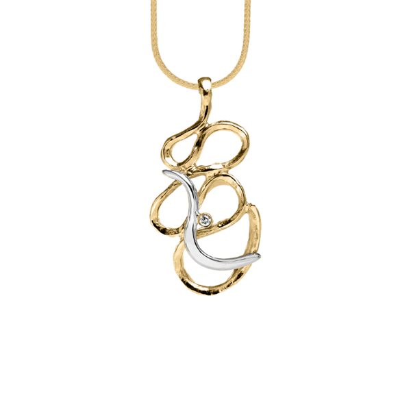 Blicher Fuglsang\'s Halssmykke i 14 karat guld