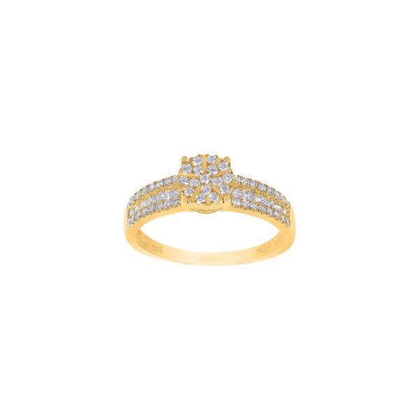 Siersbøl\'s 14kt. guldring m/dia. 0.48 ct W/SI