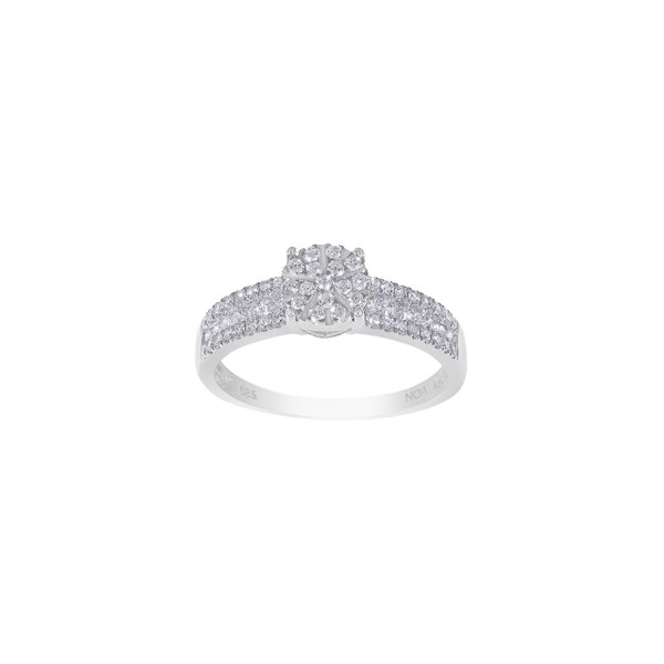 Siersbøl\'s 14kt. hvidguldsring m/dia. 0.48 ct W/SI