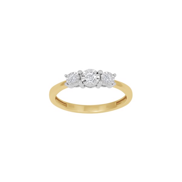 Siersbøl\'s 14kt. guldring m/dia. 0.16ct W/SI