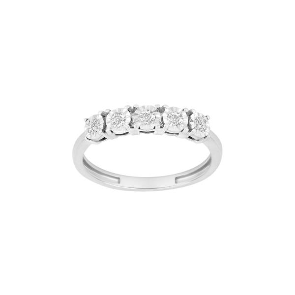 Siersbøl\'s 14kt. hvidguldsring m/dia. 0.18ct W/SI