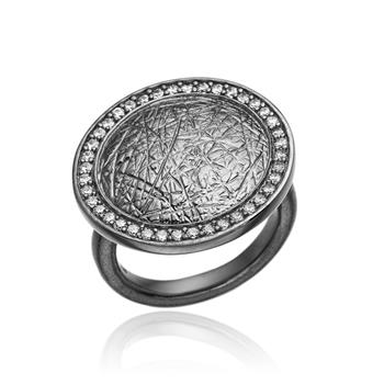 Blicher Fuglsang's Ring i sort sølv