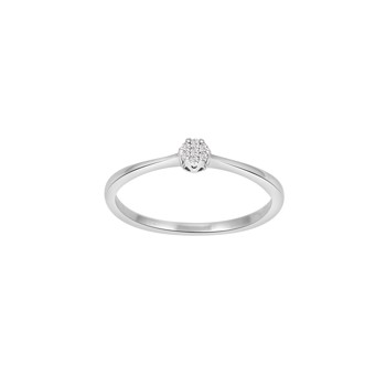 Siersbøl's 14kt. hvidguldsring m/ dia 0.03ct W/SI