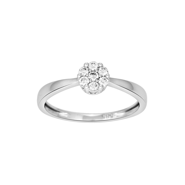 Siersbøl\'s 14kt. hvidguldsring m/dia 0.14ct W/SI