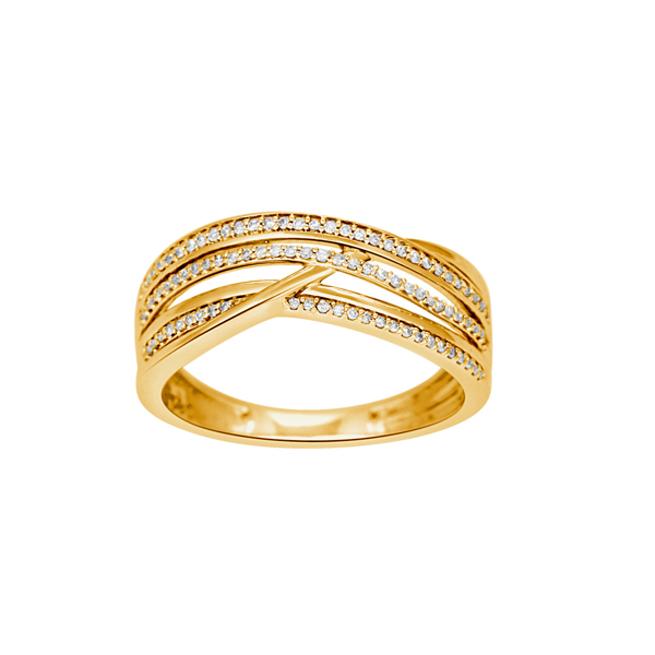 Siersbøl\'s 14 kt. guldring m/diamant 0.15ct W/SI