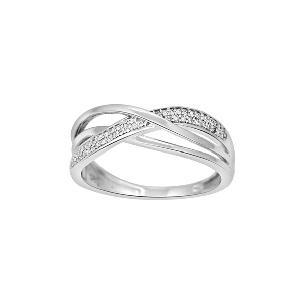 Siersbøl\'s 14kt. hvidguldsring m/dia. 0.09ct W/SI