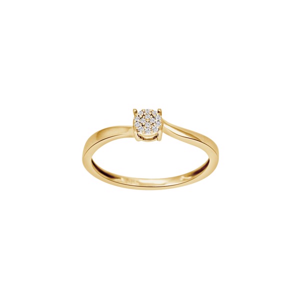 Siersbøl\'s 14kt. guldring m/dia. 0.03ct W/SI