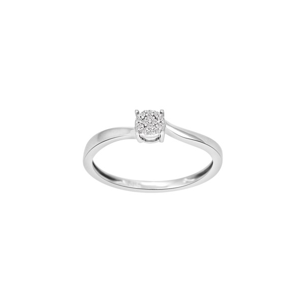 Siersbøl\'s 14kt. hvidguldsring m/dia. 0.03ct W/SI