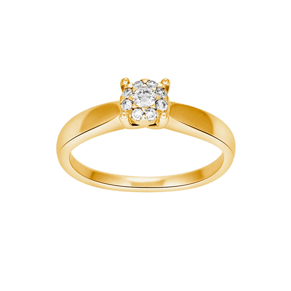 Siersbøl\'s 14kt. guldring m/dia. 0.16ct W/SI