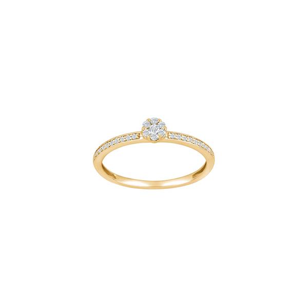 Siersbøl\'s 14kt. guldring m/dia. 0.16ct W/SI