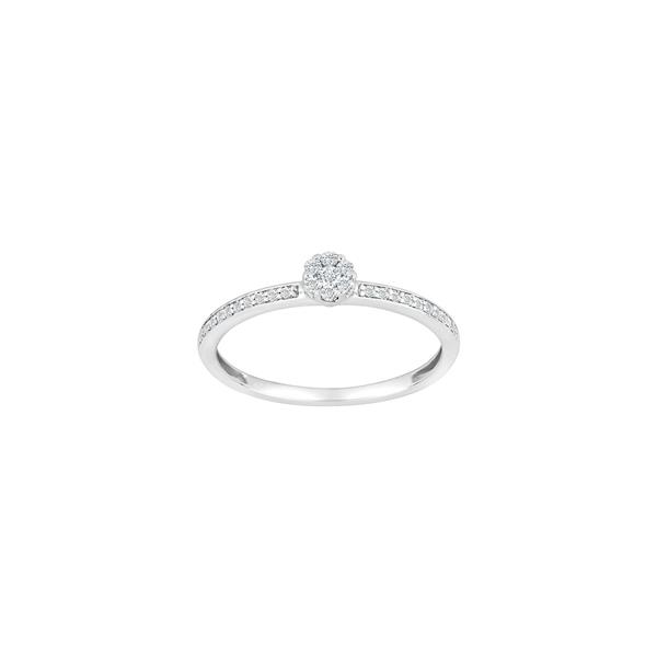 Siersbøl\'s 14kt. hvidguldsring m/dia. 0.16ct W/SI