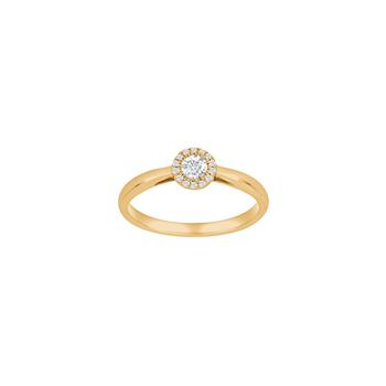 Siersbøl's 14kt. guldring roset m/dia. 0.20ct W/SI