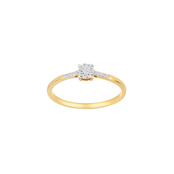 Siersbøl\'s 14kt. guldring m/dia. 0.06ct W/SI