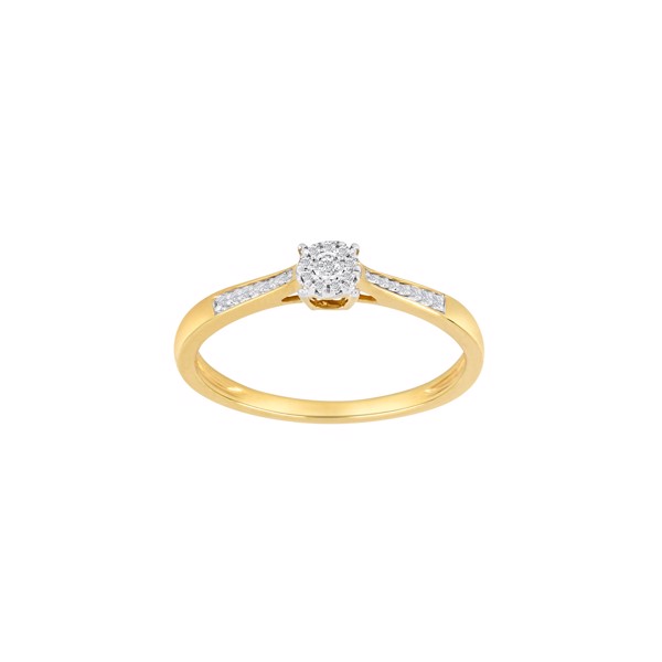 Siersbøl\'s 14kt. guldring m/dia. 0.04ct W/SI