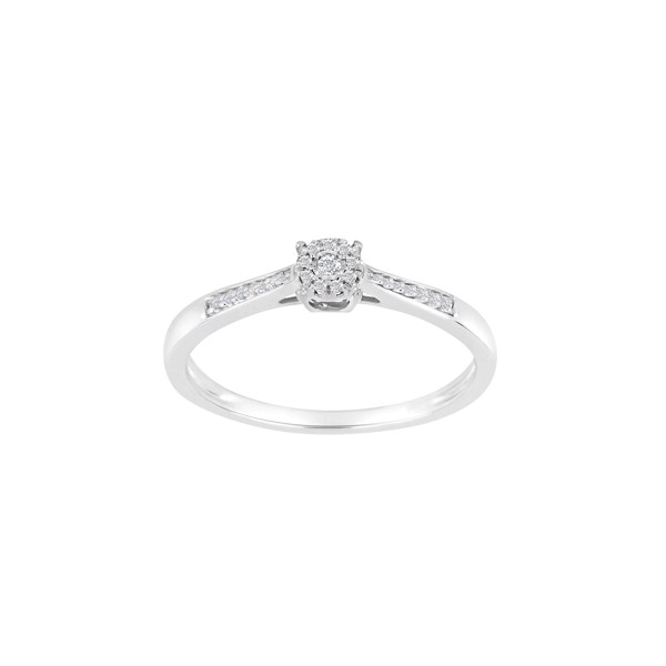 Siersbøl\'s 14 kt. hvidguldsring m/diamant 0.04ct W/SI