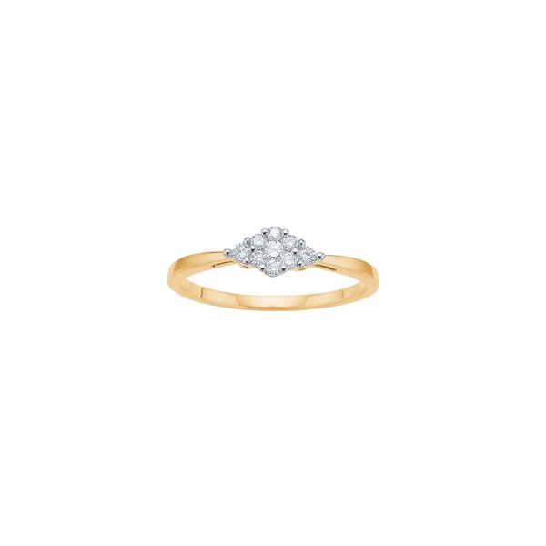 Siersbøl\'s 14 kt. guldring m/diamant 0.15ct W/SI