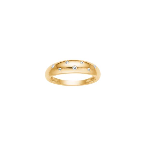 Siersbøl\'s 14kt. guldring m/dia. 0,07ct W/SI