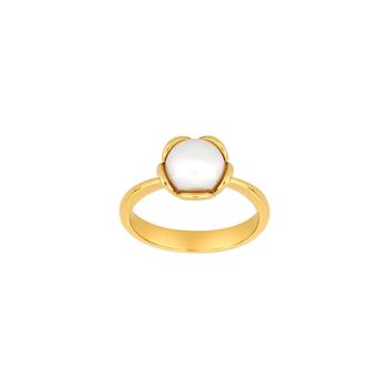 SHAPE Sølv forg. ring Flower lille m/ferskv. perle, fra Siersbøl Shape