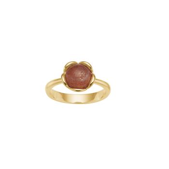 Siersbøl's Sølv forg. ring Flower lille m/sun Stone str. 60