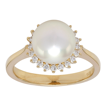 Siersbøl's 14kt. guld ring med 0,23ct. TW/SI og fvkp 9mm