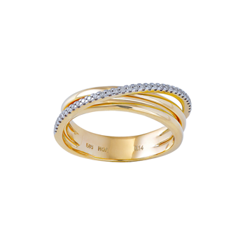 Siersbøl's 14 kt. guldring m/diamant 0.14ct W/SI 
