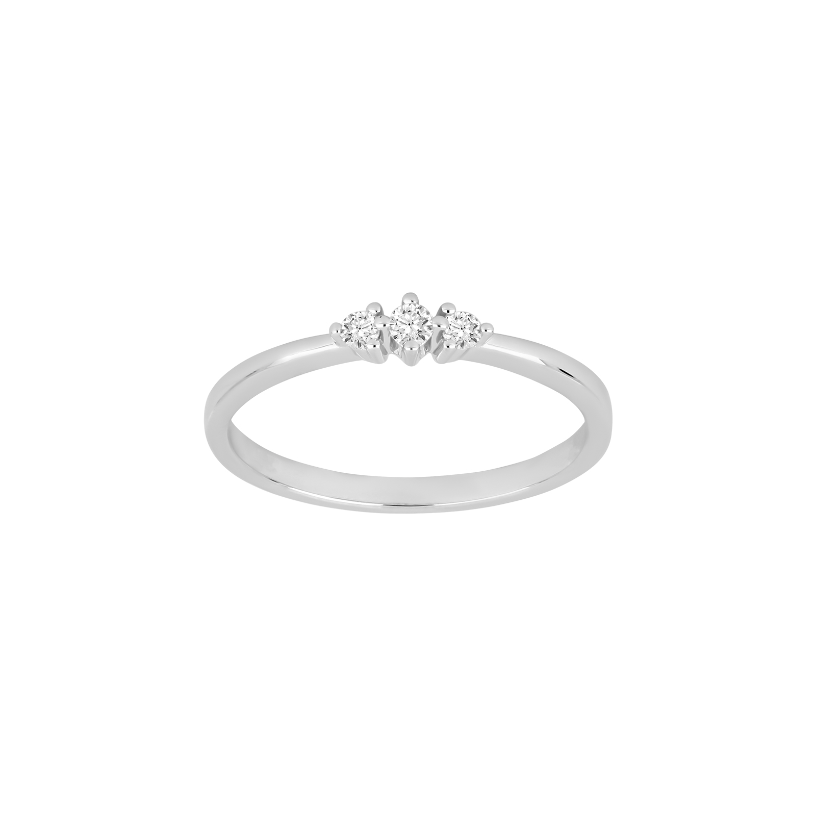Siersbøl's 14 kt. hvidguldsring m/diamant 0.10ct W/SI
