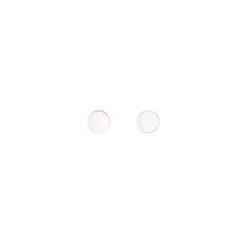 Ørestik sølv rhodineret 4mm dot blank, fra L&G