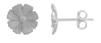 Ørestik sølv rhodineret blomst, fra L&G