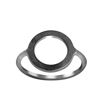Nordahl's Oxyderet sølvring, cirkel 14mm Str.60