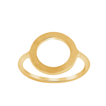 Nordahl's Forgyldt sølvring, cirkel 14mm Str.60