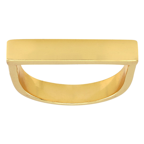 Nordahl\'s Forgyldt sølv ring stick 4mm bred* Str.60