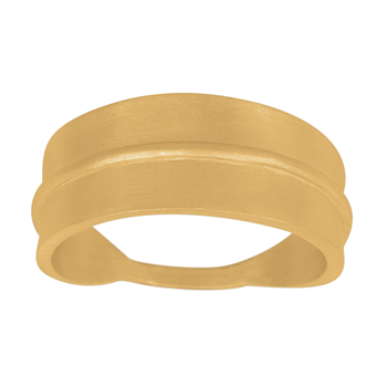 Nordahl's Forgyldt sølv ring FOLIUM52 9mm Str.56