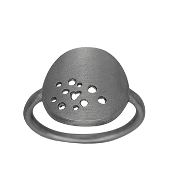 Nordahl's Oxideret sølv ring DUST52 14mm Str.54