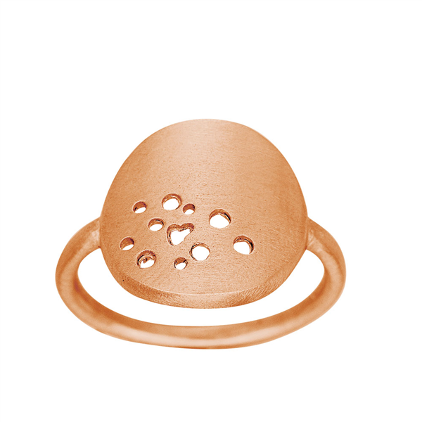 Nordahl\'s Rosaforgyldt sølv ring DUST52 14mm Str.52