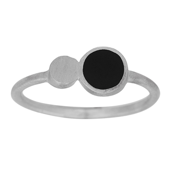 Nordahl's Rhd. sølv ring BLACK52 11mm Str.60