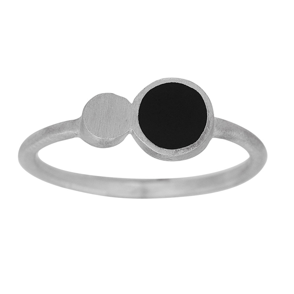 Nordahl\'s Rhd. sølv ring BLACK52 11mm Str.60