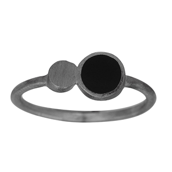 Nordahl's Ox. sølv ring BLACK52 11mm Str.60