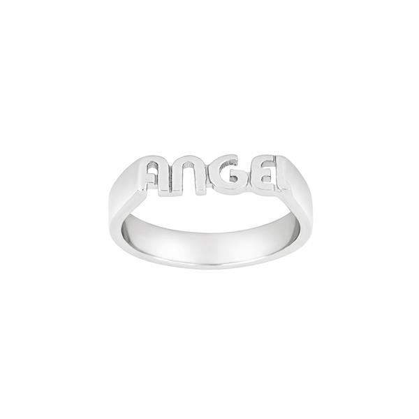 Nordahl\'s Rhod. sølvring STATEMENT52 4mm ANGEL Str.50