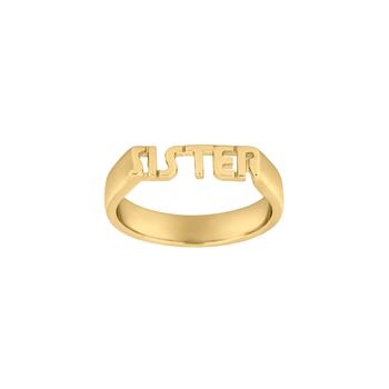 Nordahl's Forg. sølvring STATEMENT52 4mm SISTER Str.58