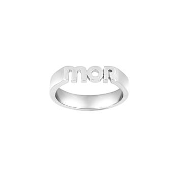 Nordahl's Rhod. sølvring STATEMENT52 4mm MOR Str.60