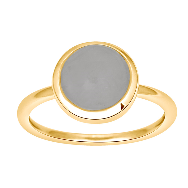 Nordahl\'s Forg sølvring SWEETS52 grey moon 9mm Str.52