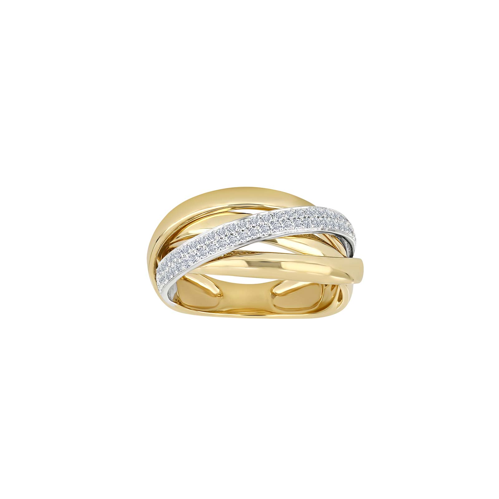 Siersbøl\'s 14 kt. guld krydsring  m/dia 0.38ct W/SI