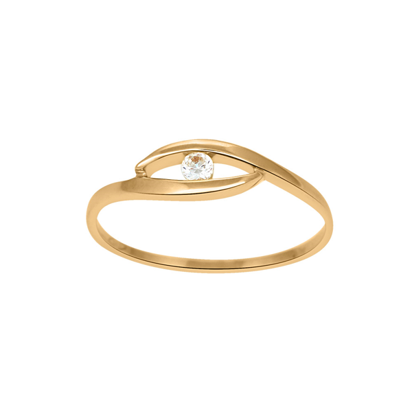 Siersbøl\'s 14 kt. guldring m/zirkonia