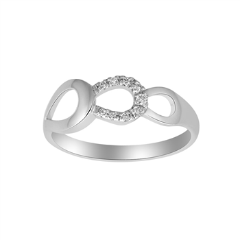 Siersbøl's 14 kt. hvidguldsring m. dia. 0.053ct W/SI