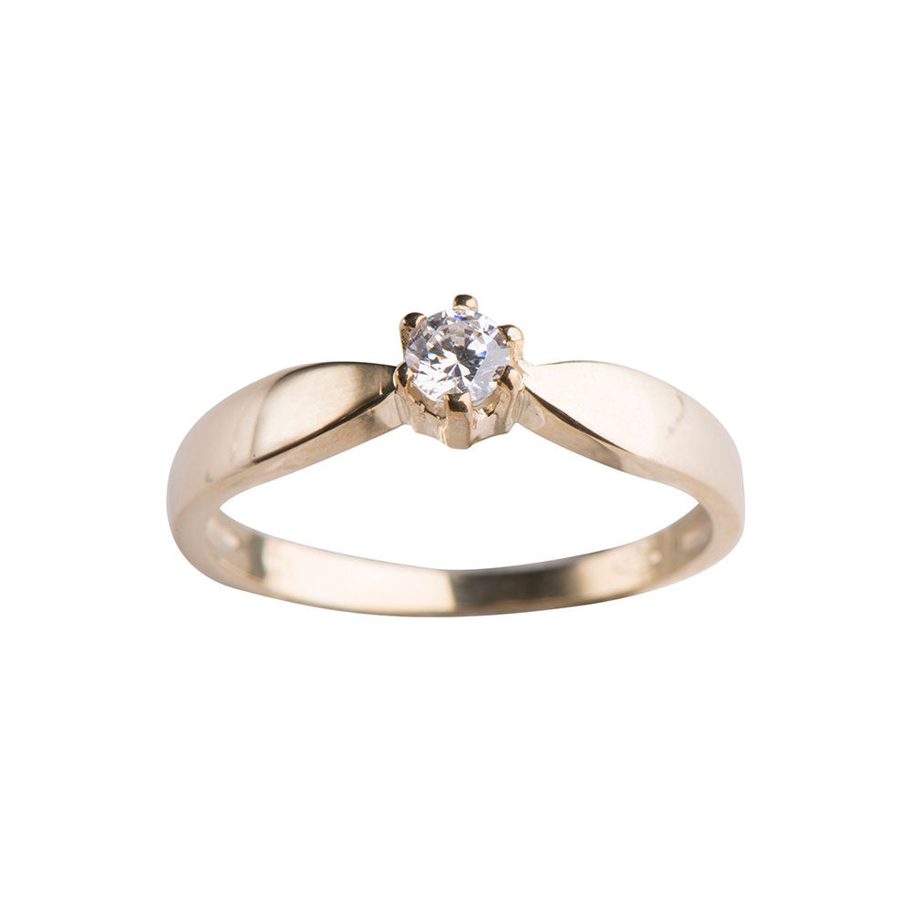 Siersbøl\'s 8kt. guldring m/cz