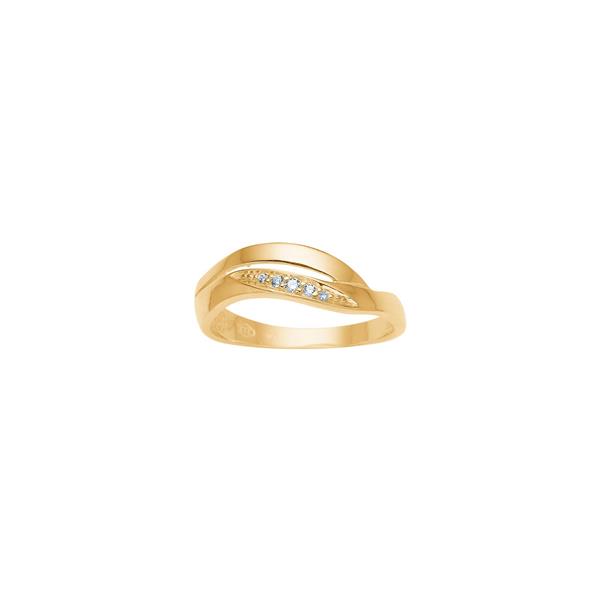 Siersbøl\'s 8kt. guldring m/cz 